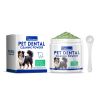 Yegbong Dog Dental Cleaning Powder Gentle Cleaning of Plaque and Stains, Freshening Breath Dental Powder